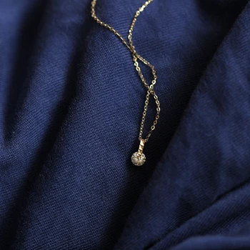 Argint 925 geometrice picătură de apă colier feminin de simplu clavicula lanț moda temperament bijuterii pandantiv stralucitor zirconiu