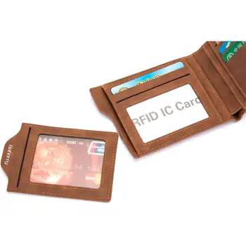 BABORRY 2020 Moda Anti RFID Blocking Bărbați Titularul Cardului de Credit, Portofel Mic ID Card Bancar Caz de Protecție Geanta Pentru Barbati