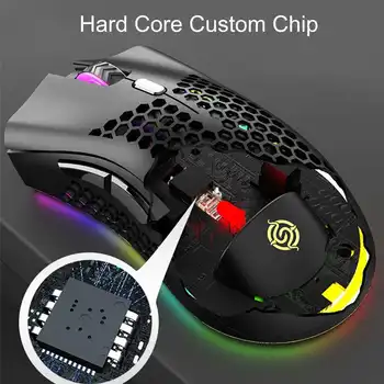 LEORY Portabil RGB Mouse de Gaming cu Trei trepte de DPI, Design Ergonomic pentru Desktop Laptop de Gamer USB Gaming Mouse Wirless