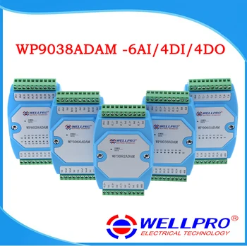 6AI / 4DI / 4DO 0-20MA / 4-20MA intrare / intrare Digitală și ieșire modulul / RS485 MODBUS RTU comunicare WP9038ADAM Wellpro
