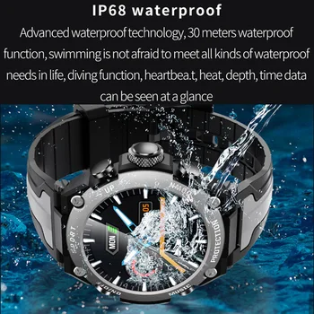 DK10 Ceas Inteligent IP68 rezistent la apa, Sport Band Fitness Tracker Bratara Bluetooth Smartwatch Scufundări, Busola Altitudine Mearsurement