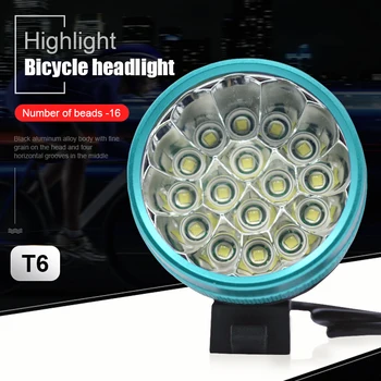 WasaFire 40000lm Lumină Bicicleta 16 Leduri XML-T6 Lumină Biciclete Ciclism Față Lampă de Cap MTB Faruri + 9600mAh Acumulator + Incarcator
