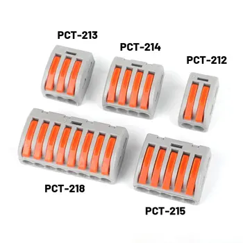 50pcs Universal Conectori de Sârmă de Cablu PCT-212 222TYPE Conexiune Rapidă Împinge În Cabluri Bloc Terminal Acasă Compact Sârmă Splitter