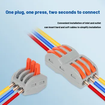 50pcs Universal Conectori de Sârmă de Cablu PCT-212 222TYPE Conexiune Rapidă Împinge În Cabluri Bloc Terminal Acasă Compact Sârmă Splitter