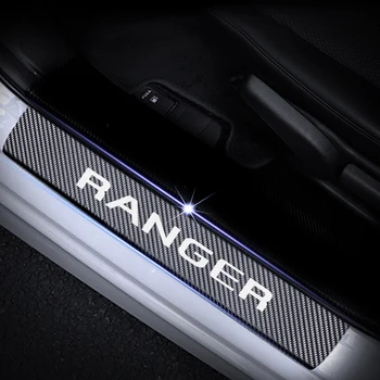 Autocolant Usa de Intrare Gardianul Pragului Protector Pentru Ford Ranger 4buc Roșu Reflectorizant 4d de Carbon Liber Va