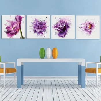 Conisi Abstract Flori Violet Tablouri Canvas Decor Acasă Imprimeuri Nordice Stil Floral Poster de Perete pentru Living Decor