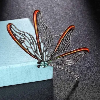 Donia Bijuterii de mari dimensiuni fluture broșe buchet Colorat Email cutie broșă si brosa pentru femei de moda de epocă eșarfă ace