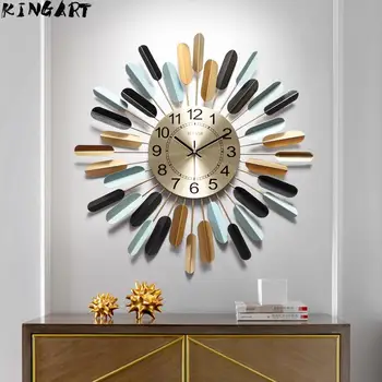 Ceas de perete cu Design Modern Mari 3D clock-Ceas de Metal Design Modern Ceas de Perete Ceas de Perete Decor Acasă Camera de zi Dormitor 918209047