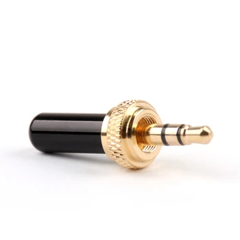 Artudatech 4buc/ 10buc Speciale Mini de 3,5 mm Șurub de Blocare Stereo Jack Plug Placat cu Aur Pentru Sennheiser Negru Conector Piese