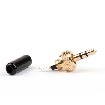 Artudatech 4buc/ 10buc Speciale Mini de 3,5 mm Șurub de Blocare Stereo Jack Plug Placat cu Aur Pentru Sennheiser Negru Conector Piese