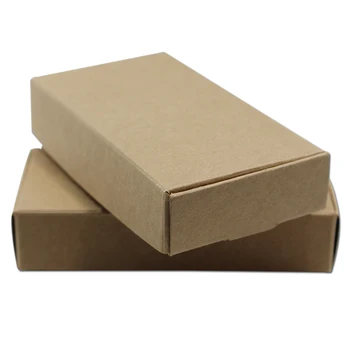 100buc/ Lot Multi-dimensiuni de Hârtie Kraft Cutii Maro DIY Cadou Pachet Box Pliabil Papercard Cutii Pentru Nunta de Crăciun Decorare
