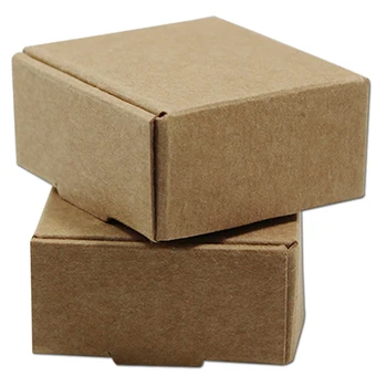 100buc/ Lot Multi-dimensiuni de Hârtie Kraft Cutii Maro DIY Cadou Pachet Box Pliabil Papercard Cutii Pentru Nunta de Crăciun Decorare