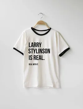 Larry Stylinson Este o Adevarata Afacere Cu moda t-shirt Tee Tumblr fete tricou fete, topuri sonerie teuri de înaltă calitate topuri-J112