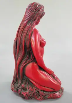 Chinezii imita coral roșu gol de sex feminin statuie
