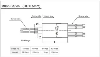 Mini Slipring 4/6/8/12 Fire 1A Diametru 6.5 mm Capsulă de Inele de Alunecare Intelligent Handheld Gimbal Rotary Joint-Colectarea de Inele