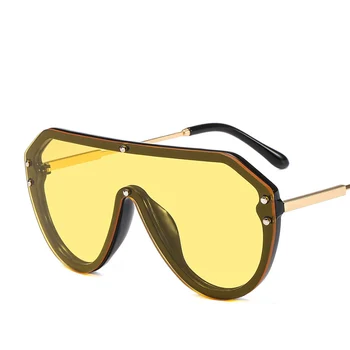 2019 Moda F Filigran ochelari de Soare Femei Bărbați dintr-O bucata de Personalitate de sex Feminin Colorate Sălbatice Ochelari de Soare