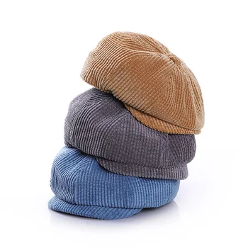 Vintage Copil Pălărie pentru Baieti pantaloni de Catifea cord vânzător de ziare Copil Capac pentru Copii Pălării Toamna Iarna baietel Pălărie pentru 1-7Y