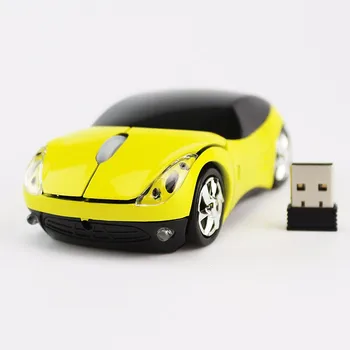SOVAWIN LED Mini Wireless Mouse-ul Masina Forma Mouse-ul USB Receptor 1200 DPI 2,4 G Gaming Optic Electronic de Soareci Pentru PC, Laptop