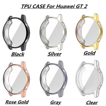 6 Pack Ceas rezistent la Șocuri de Protecție Caz Acoperire pentru Huawei GT 2 46mm 42mm TPU Ceas Moale Ecran Protector Shell Bara Accesorii
