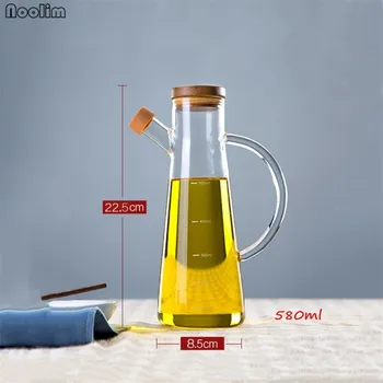 NOOLIM Mare de Sticlă Borosilicată rezistentă la Căldură de Sticlă de Ulei de Vase de Provizii de Bucătărie Condimente Sticle de Sos de Soia Otet de Sticle