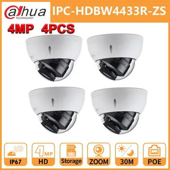 En-gros de 4 Buc/Lot Camera IP Dahua IPC IPC-HDBW4433R-ZS 4MP CCTV IP Camera PoE IP67 Stocare SD ZOOM Gama IR aparat de Fotografiat de Rețea