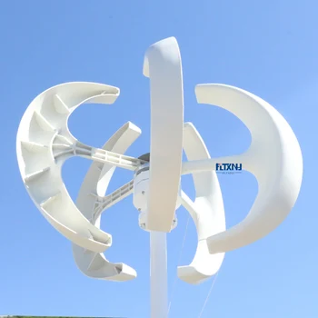 De vânzare fierbinte!ieftine turbine eoliene verticale magnet permanent generator trifazat 400W 12V24V axa verticală moară de vânt cu controlle