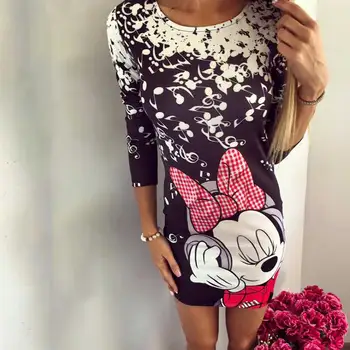 Disney minne îmbrăcăminte pentru Femei rochii pentru femei 2020 pentru femei de moda rochie de vara mickey Mouse-ul de imprimare sexy sac hip rochie