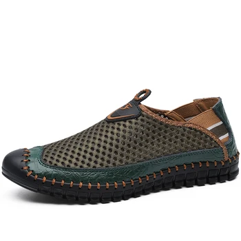 Noi Barbati Pantofi Casual de Vara ochiurilor de Plasă Respirabil pentru Bărbați Pantofi pentru Bărbați de Moda Mocasini Moi Apartamente Confortabile Zapatos Hombre Dimensiune 38-48