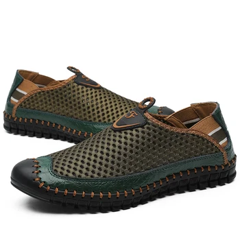 Noi Barbati Pantofi Casual de Vara ochiurilor de Plasă Respirabil pentru Bărbați Pantofi pentru Bărbați de Moda Mocasini Moi Apartamente Confortabile Zapatos Hombre Dimensiune 38-48