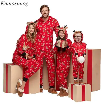 2 BUC de Crăciun Familie de Potrivire Haine de Bumbac Set 2019 Nou Mama, Tatăl, Fiul, Fiica Imprima Acasă Pijamale, Îmbrăcăminte Costum C0573