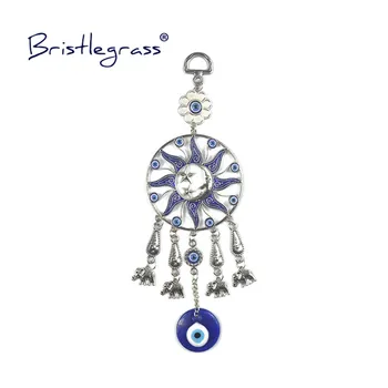 BRISTLEGRASS albastru turcesc Albastru deochi Sun Moon Star Elefant Amulete de Noroc Agățat de Perete Pandantive Pendul Binecuvântare de Protecție