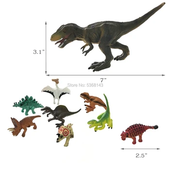 30 Bucata de Plastic Dinozauri Cifre Jucarii Set, Realist Dinozauri, Copaci si Pietre,Ouă de Dinozaur și Cuib,pentru Copii Jucarii Set