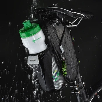 ROCKBROS de Biciclete Montane Sac de Șa rezistent la apa Cu Sticla de Buzunar Reflectorizante Echitatie în condiții de Siguranță Portabil Biciclete de Depozitare din Spate Bicicleta Geanta