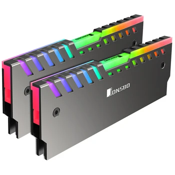 Jonsbo NC-2 2x 3Pin Desktop Memorie de Răcire Vesta RGB de Culoare 256 Memorie Cooler de Aluminiu RAM Radiator Radiator pentru Calculator PC