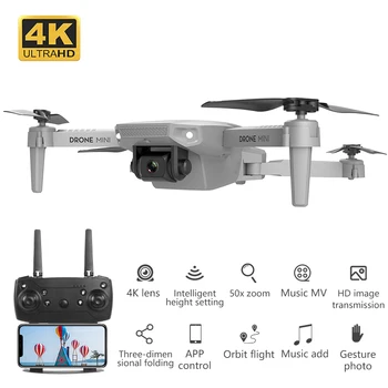 E88 RC Drona 4k HD Camera dubla Vizual de Poziționare WIFI Echipat Cu Unghi Larg HD 4K aparat de Fotografiat de Înaltă Modul Hold Pliabil Brațul Drone