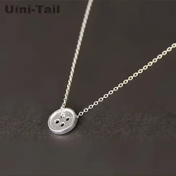 Uini-Coada hot nou 925 sterling silver-coreean sălbatice butonul colier moda fluxul scurt clavicula lanț Chineză cadou de Ziua Îndrăgostiților