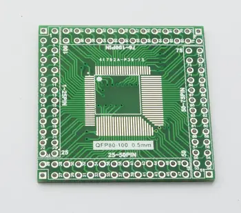 QFP / EQFP / TQFP / LQFP100 / 80 SMT comutator DIP CPU gol placă adaptor placa de 0,5 mm