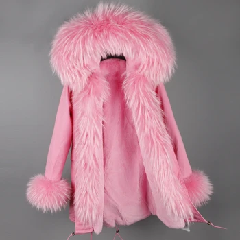 OFTBUY 2020 nou long parka jacheta de iarna pentru femei haina de iarna pentru femei haină de blană naturală de raton guler de blană groasă de blană cald parka