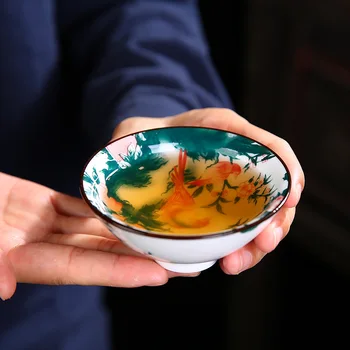 1buc Ceramică Chinezească Ceașcă de Ceai din Portelan Alb Și Albastru Underglaze Colorate Kung Fu Ceașcă de Ceai Biroul de Acasă Drinkware Castron de Ceai gaiwan