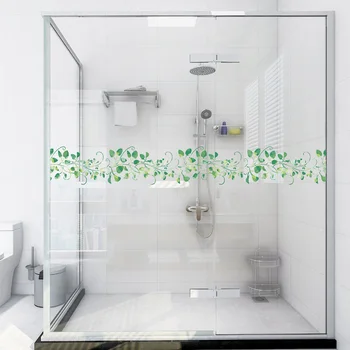 Floare verde de viță de vie autocolant de perete camera de zi dormitor geam decor tapet Decalcomanii autocolante Sticla tapet