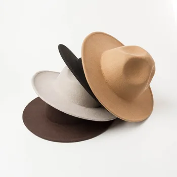 202008-HH8183A LÂNĂ Neregulate Sus fedoras pălărie, șapcă bărbați femei pălărie de petrecere a timpului liber