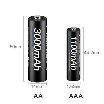 PALO 1.2 V AA+AA Acumulator 1.2 V Ni-MH Baterie AA Baterie AAA Pentru Jucării Camere lanterne Microfon etc.
