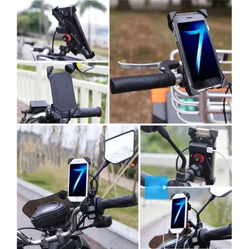 Universal Impermeabil Motocicleta Telefon Mobil Încărcător USB suport Suport Suport Motociclete de Echitatie de Viteze Suport de Telefon Mobil