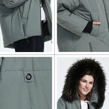 Astrid2019 Iarna noi sosirea în jos jacheta femei și guler de blană groasă de bumbac vrac îmbrăcăminte îmbrăcăminte de calitate haina de iarna LA-9227
