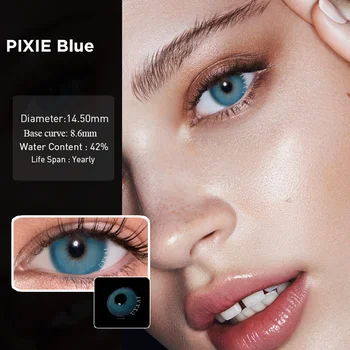 UYAAI 2 buc/Set Culoare Lentile de Contact Miopie contact Culoare lentile ochi lentile pentru ochi albastru lentile cu dioptrii Anual Cosmetice