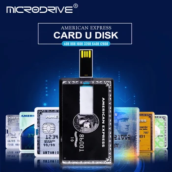 Noi 32gb 64gb 128gb usb 2.0 flash drive Credit Bancar VIP Card Flash memory stick 4gb 8b 16gb Disc U pendrive pentru American Express