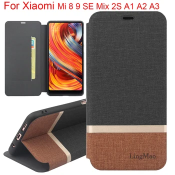 Pentru Xiaomi Mi 9 8 SE lite husa flip Cover TPU Silicon Xiaomi Coque Xiomi Mi se Amestecă 2 2S Km A1 A2 5X 6X PocoPhone F1 suport de Telefon