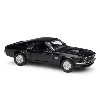 WELLY 1:36 1969 Ford Mustang Boss 429 Aliaj Vehicul de Lux turnat sub presiune Trage Înapoi Mașină de Bunuri Model de Colectare de Jucării