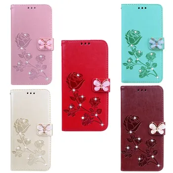 Moda Bling Piele Flip case Pentru Xiaomi Mi Pocophone F1 A3 9T Redmi 3s 4X 5 Plus Nota 5A Prim-9 Pro Sclipici Portofel Telefon Sac