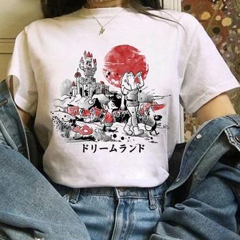 Harajuku kawaii Nici fata de tricotat un pulover haios tricouri femei spirited away tricou femme anime tricou femei totoro t-shirt